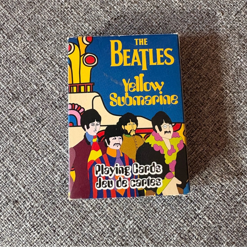 The Beatles Themed Yellow Submarine Card Deck - open box, mint cards